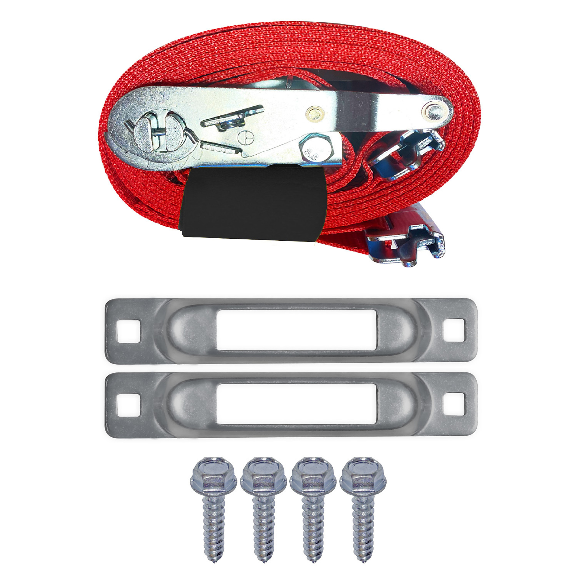 SNAP-LOC E-Track Single Wood Dolly Strap Tie-Down Anchor Kit with 2-Inch x 12-Foot Ratchet 4,400 lb, Model# SLWKS2R12